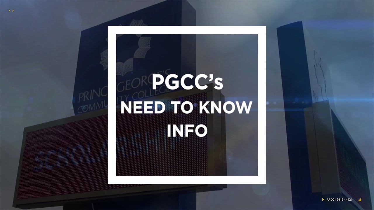 PGCC's Need To Know Info:  Student Financial Aid