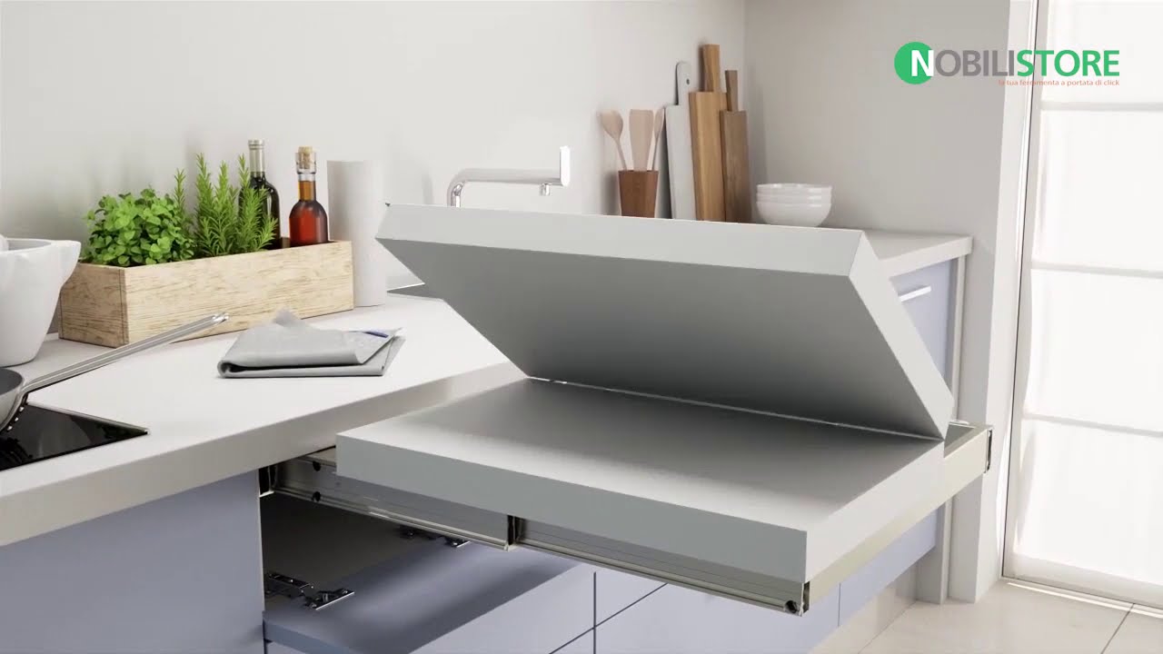 Meccanismo per Piano filo top estraibile dal cassetto Flip top - www.nobilistore.it