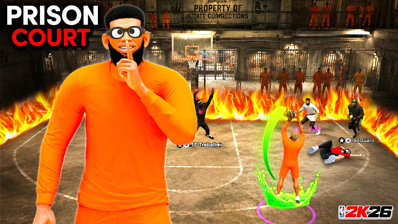 Я отправился в тюремный парк в NBA 2K и всех там разгромил своим новым билдом 