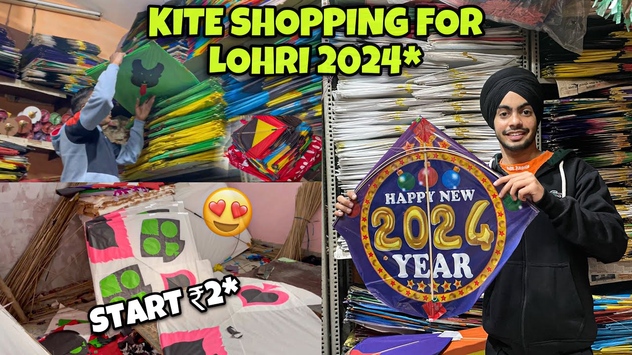 Kites Shopping Start For Lohri 2024*😍In Amritsar WholeSale Market ₹2*😱