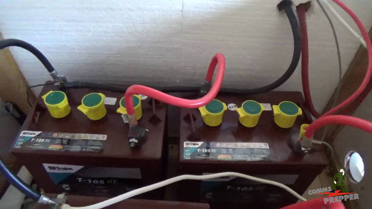 Off grid solar battery maintenance of Trojan T-105RE batteries