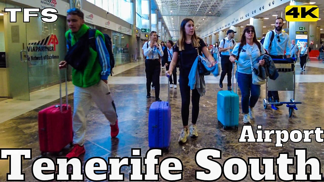 TENERIFE South Airport Full Tour CANARY ISLANDS Tenerife SUR 4K