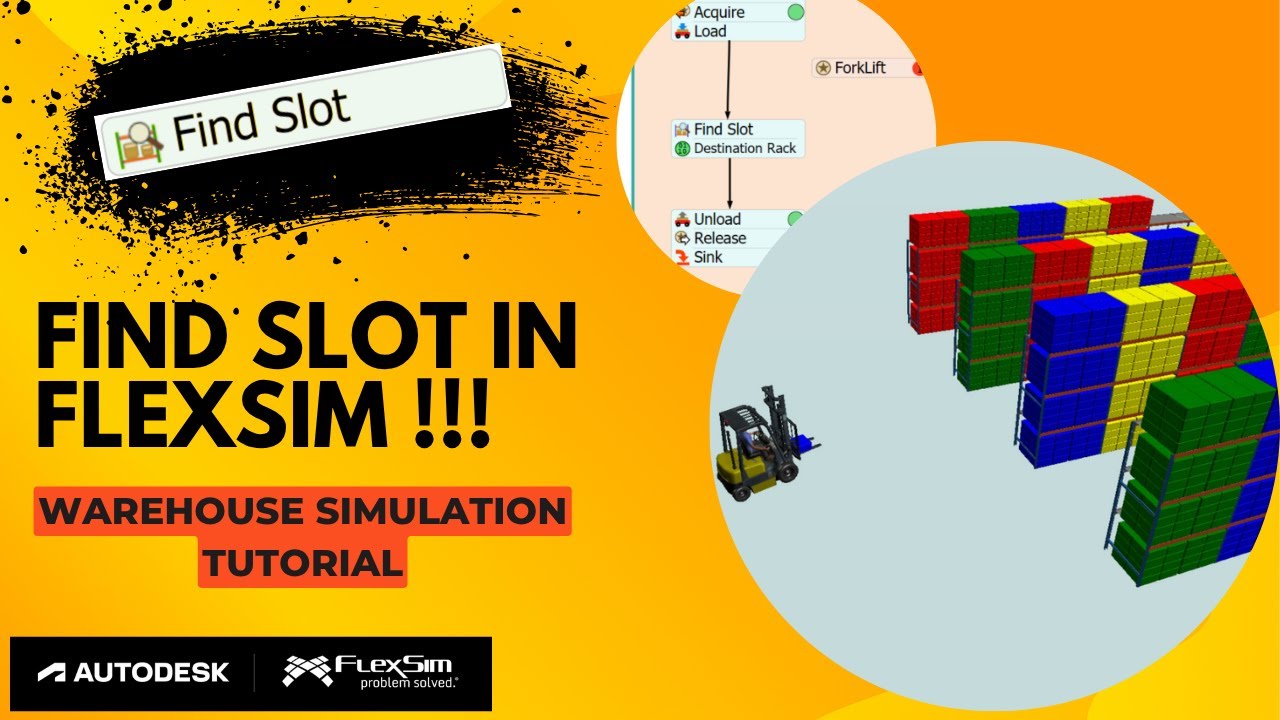 Assigning Storage Slots Using Find Slot Activity in FlexSim | Easy Warehouse Simulation Guide