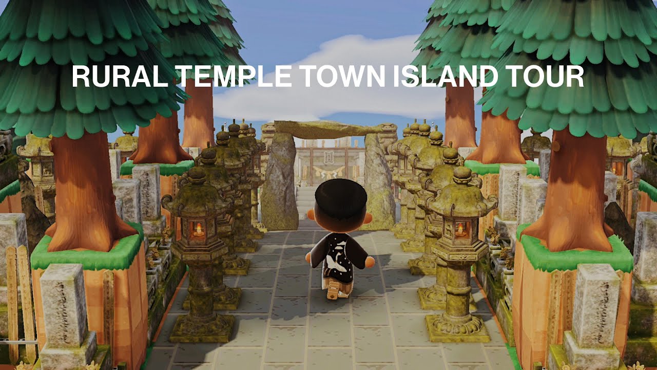 Japanese BROWNCORE Rural Temple Town Island Tour // Animal Crossing New Horizons