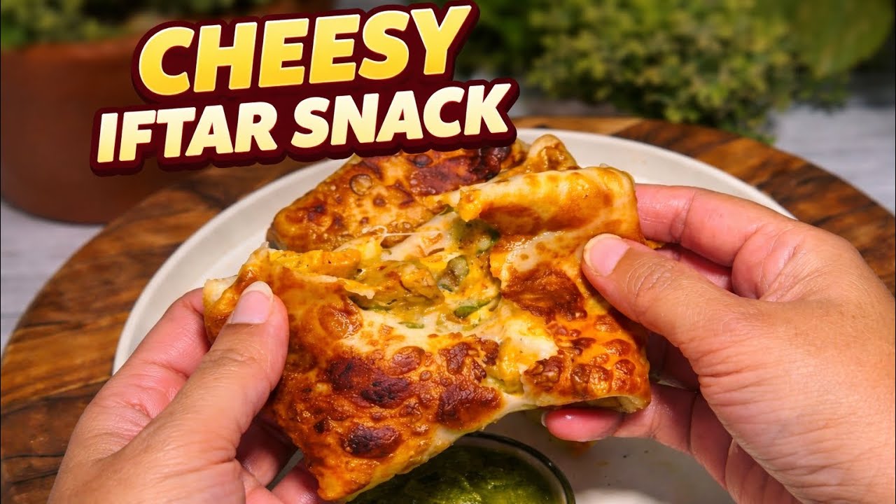 Cheesy Chicken Tikka Crepe | Make & Store Iftar Snack | Ramadan Recipe