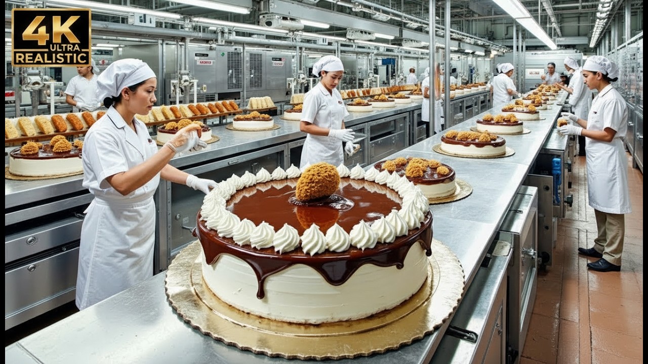 How Millions of Cakes Are Made in a Factory | Automated Cake Factory Process