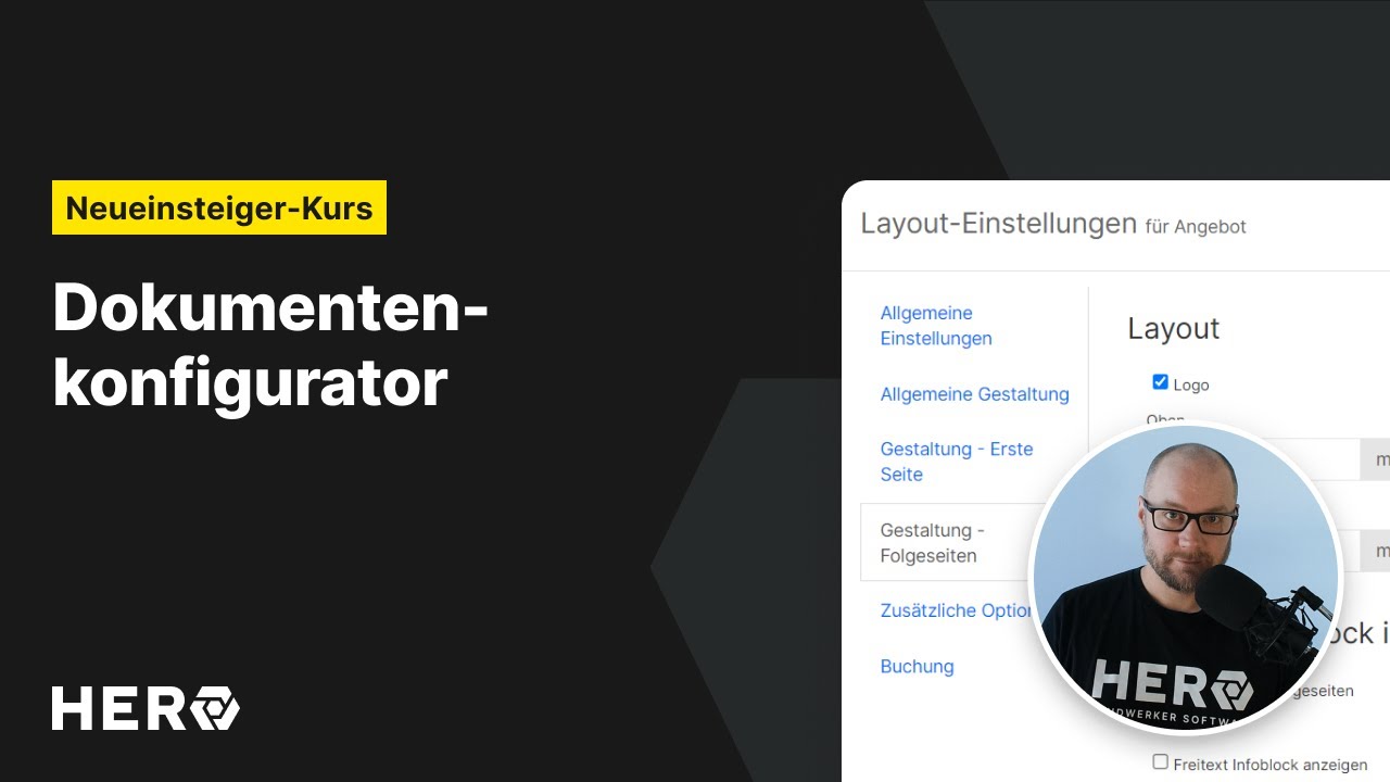 Tutorial: Der Dokumentenkonfigurator - HERO Handwerkersoftware