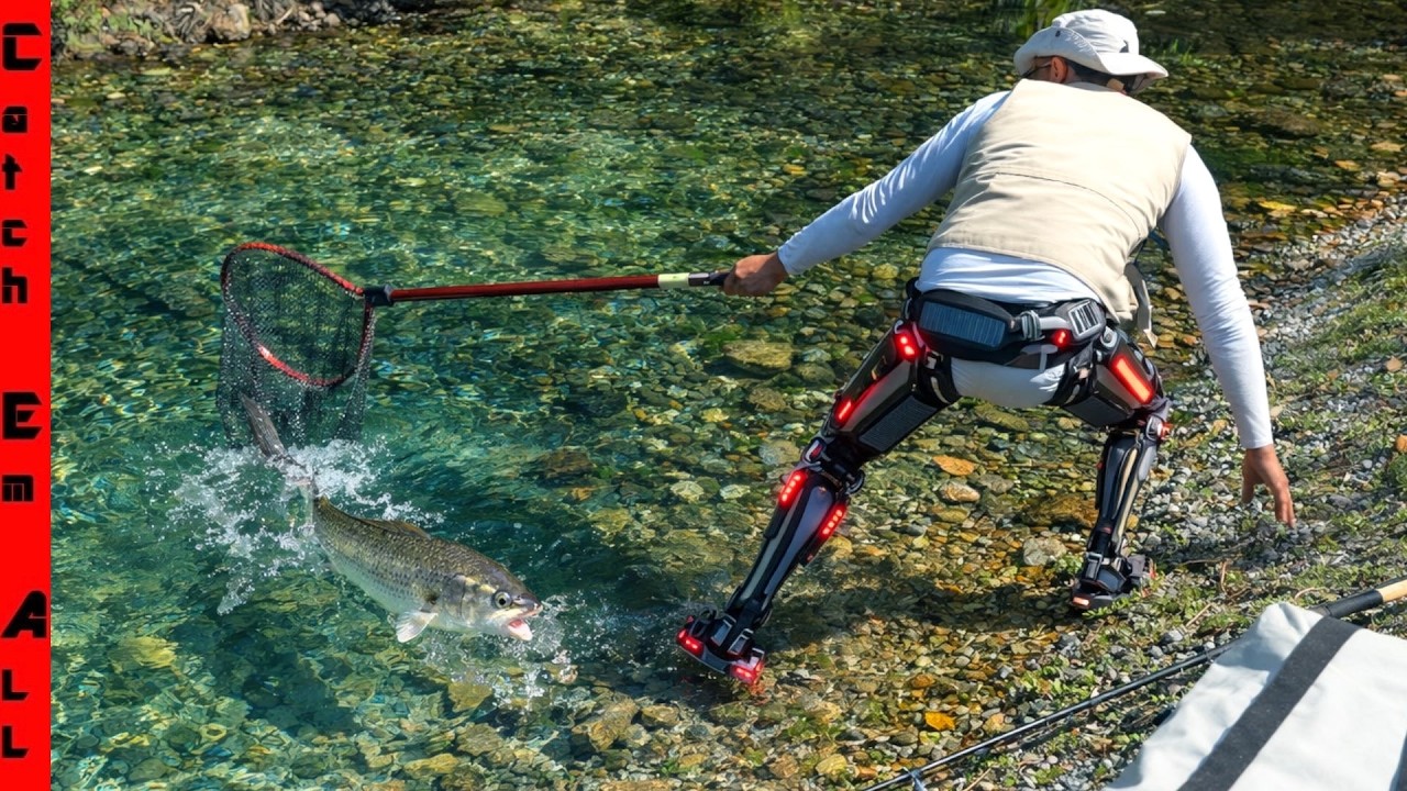 We Bought the ROBOTIC LEGS to go FISHING! **HyperShell**