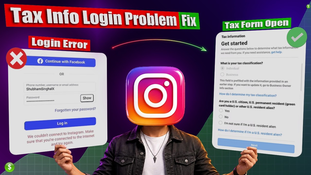 Instagram Tax Information Problem 2026 | Instagram Tax Info Login Problem Kaise Thik Kare ✅