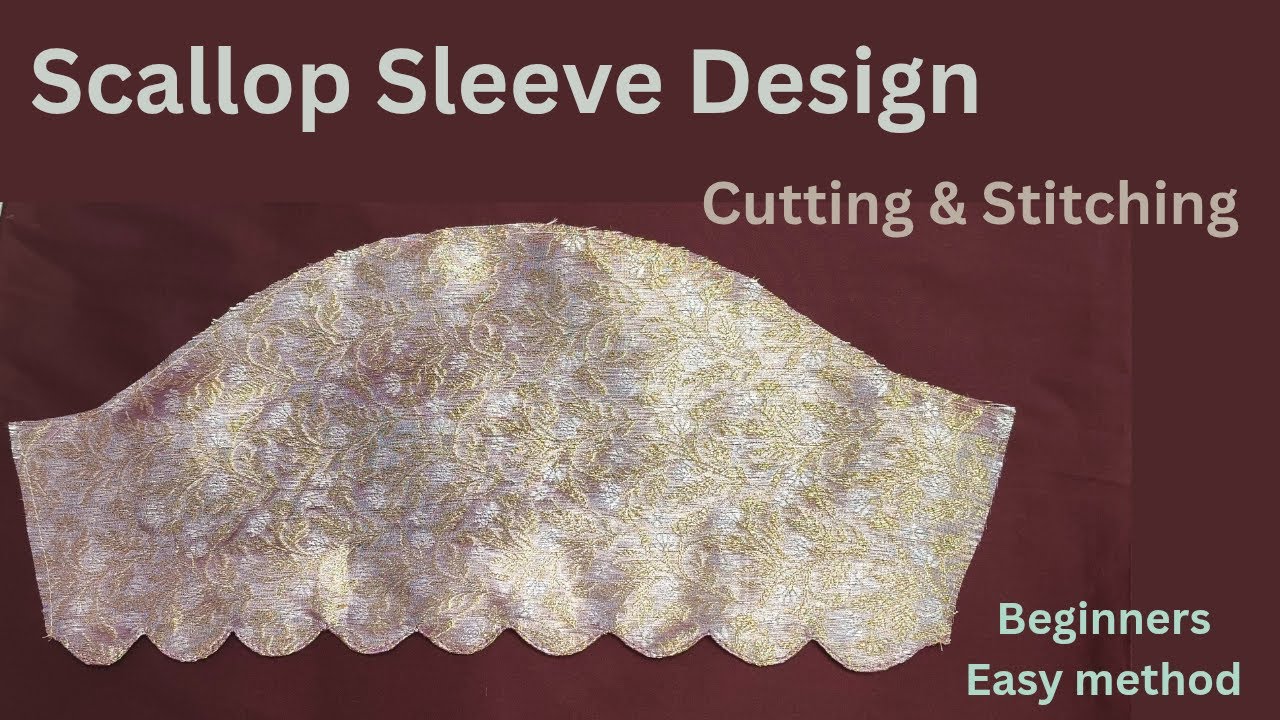 Scallop Sleeve Design (simple cut work) cutting & stitching beginners easy method - New Trending.