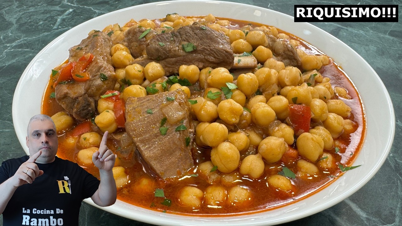 GARBANZOS con Costillas - Guiso Tradicional fácil y delicioso 😍 ¡Te encantará!