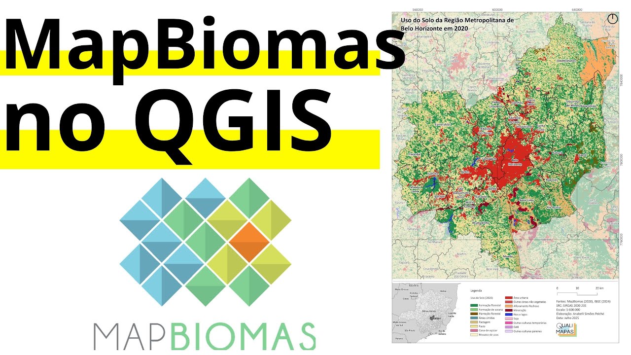 MapBiomas no QGIS: Do Download ao Mapa Profissional de Uso do Solo