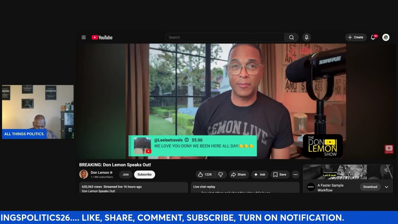 DON LEMON SPEAKS , AFTER U. S.  GOVERNMENT ARREST.