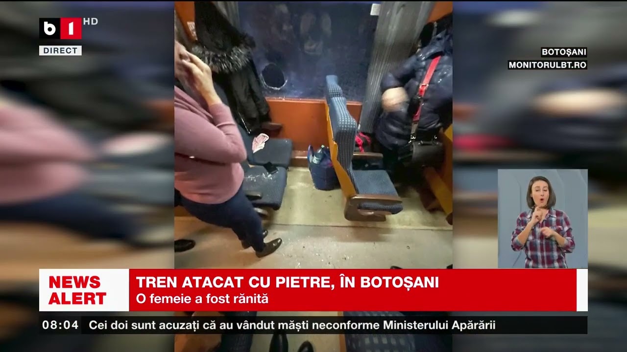 TREN ATACAT CU PIETRE, ÎN BOTOȘANI_Știri B1_31 ian 2023