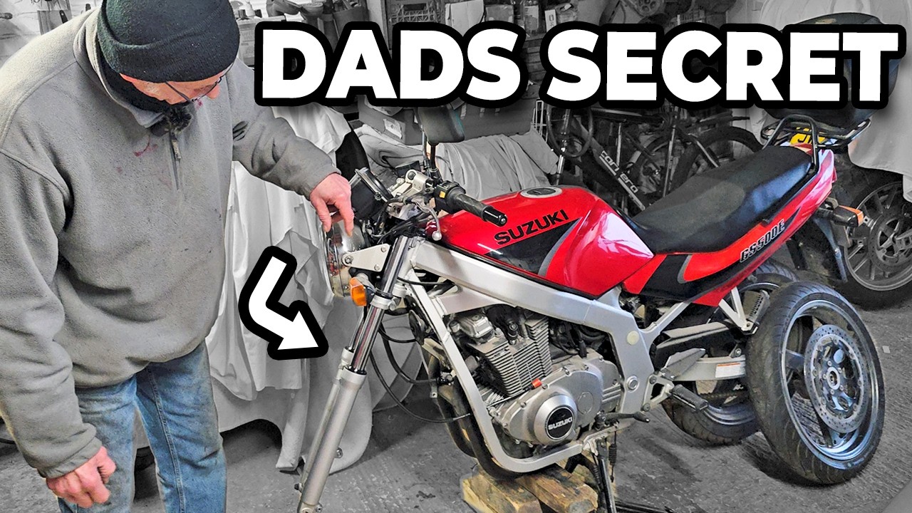 Dad's Own SECRET Restoration Project - Suzuki GS500E Motorbike - Workshop Waffle