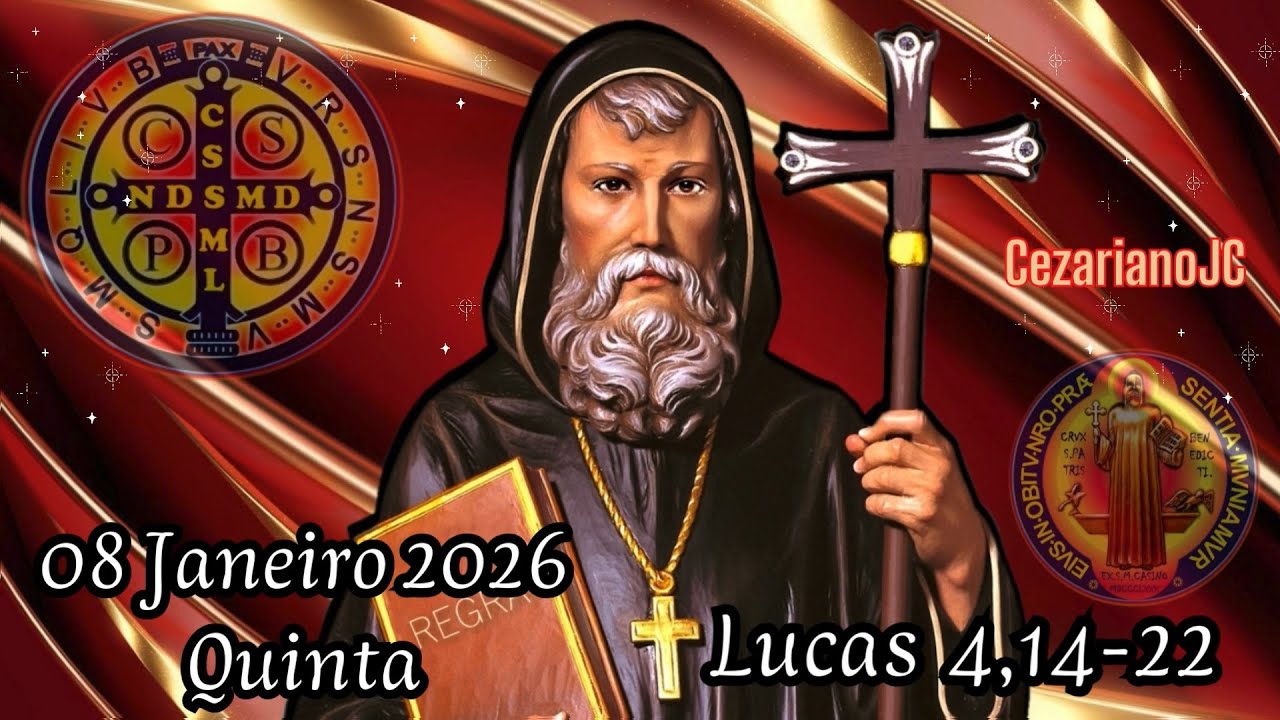 EVANGELHO DO DIA 08 DE JANEIRO 2026 - QUINTA - LUCAS 4,14-22