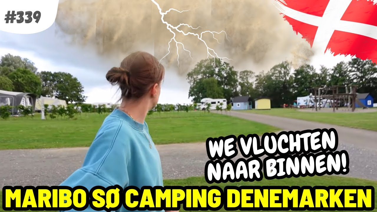 #339 HEVIGE HAGELBUI EN ONWEER IN DENEMARKEN I Maribo Sø Camping