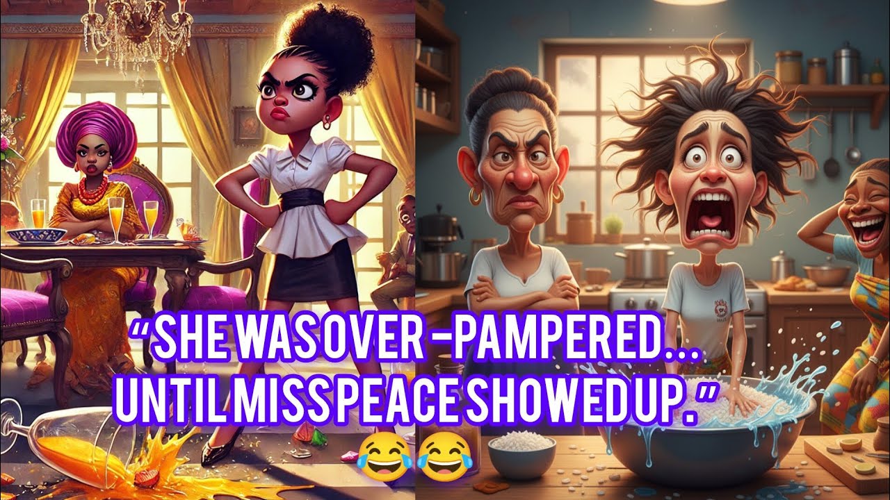 “She was over-pampered… until Miss Peace showed up.” #folkstories #cartoon #storytelling #fairytales