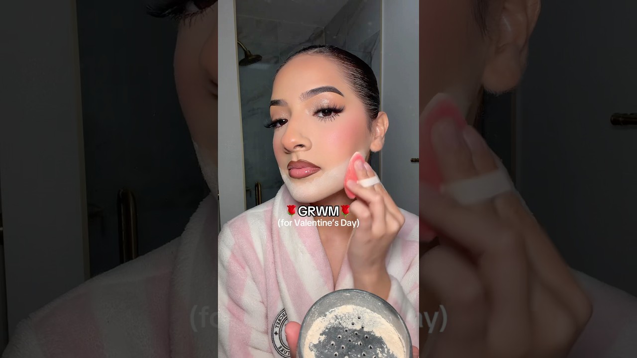 🌹get ready with me🌹(for Valentine&rsquo;s Day) #makeup #makeuptutorial #grwm #grwmoutfit #valentinesday