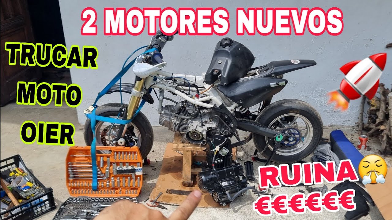 Reparar Pit Bike 190 y TRUCAR la 140 a Oier🚀 Montar 2 motores nuevos y muelles de válvulas duros👌