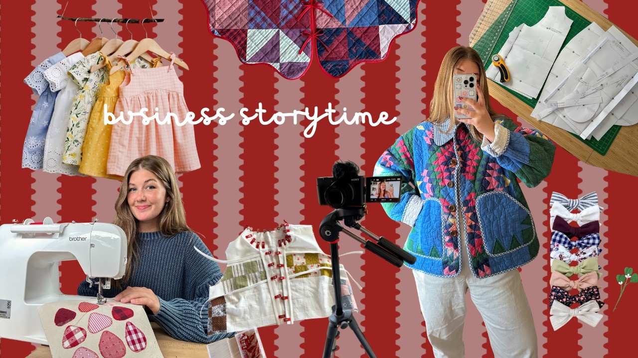 how I became a sewing pattern designer + content creator 🧵✂️📹 storytime + small biz tips !!