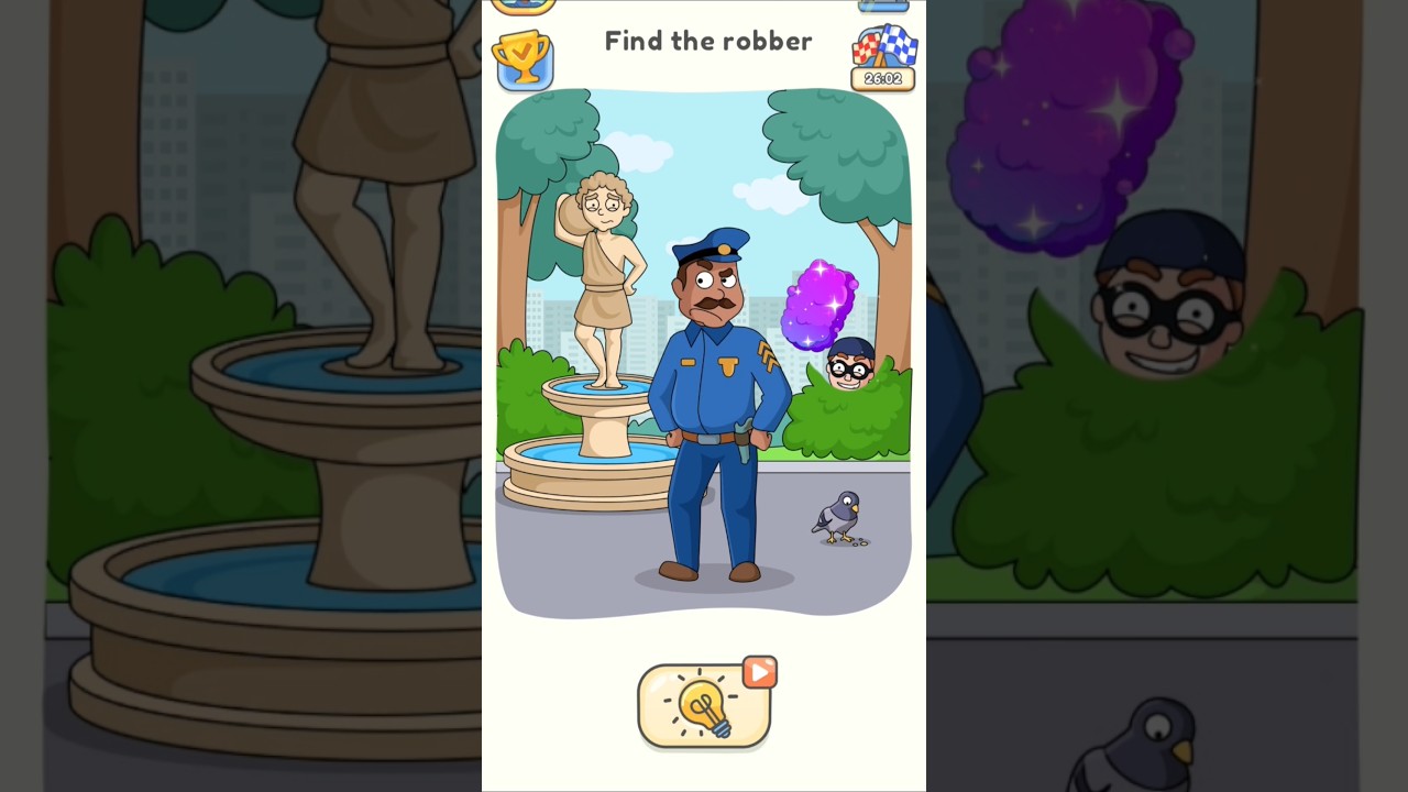 Find the Robber Puzzle Game Level | Brain Test Find the Thief Gameplay Walkthrough