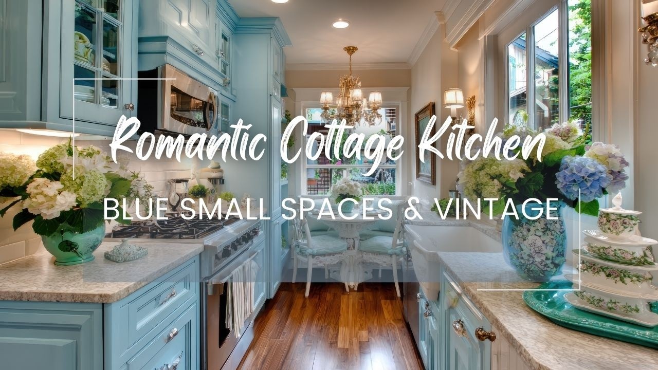 Elegant Romantic Cottage Kitchen Tour 2026: Affordable Blue Small Spaces & Vintage Shabby Chic