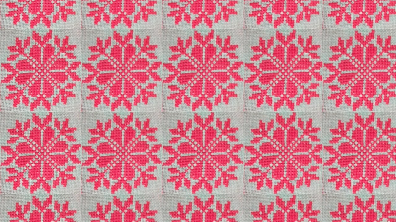 Woolen cross stitch flower doormat design-how to make sitting mat design-stitch ason,rugs,tablemat