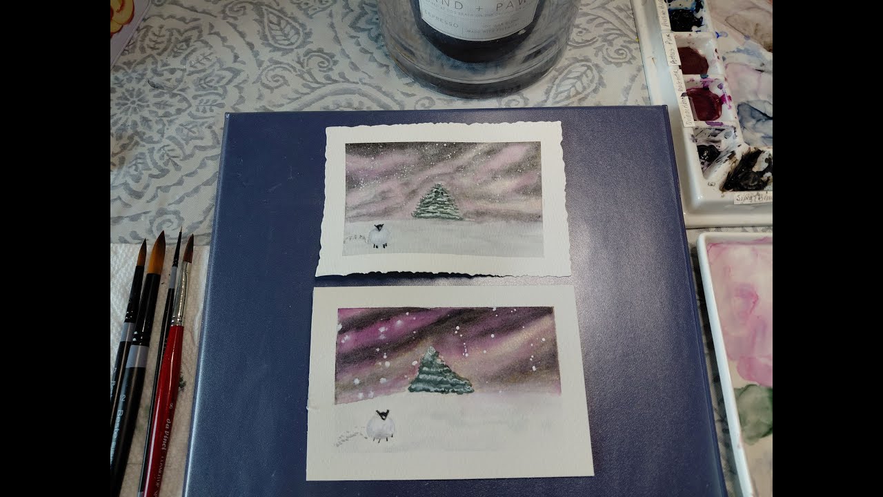 What a difference using higher quality watercolor paper makes!