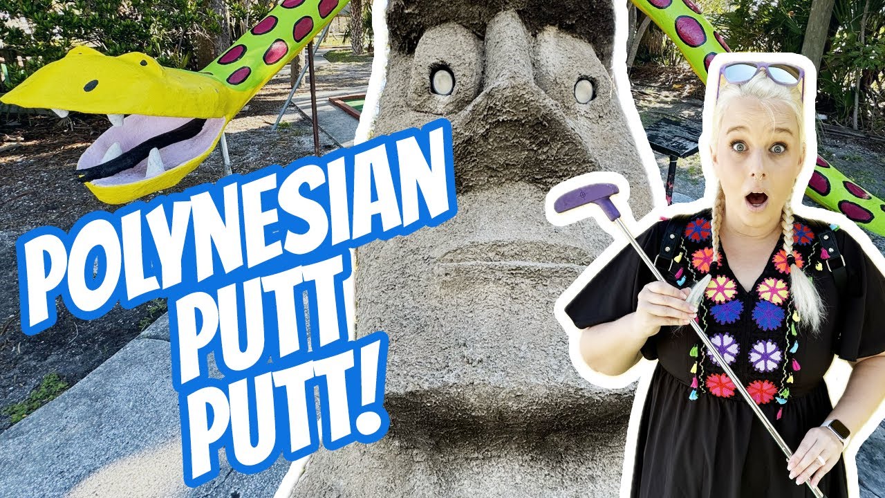 Vintage Florida Mini Golf with Snakes, Gators, and Giant Tikis!