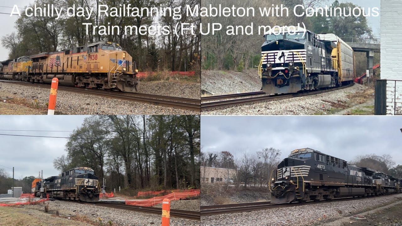 A chilly day Railfanning Mableton with Continuous Train meets (Ft UP and more!) 