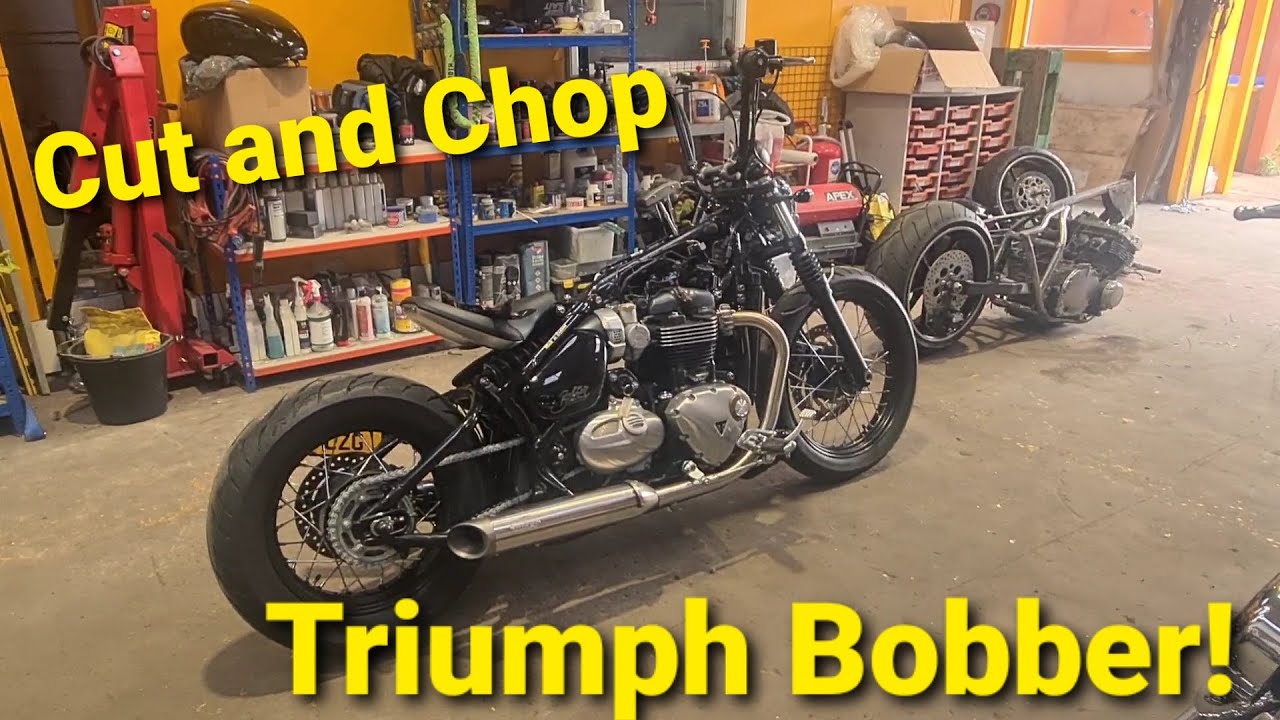 Triumph Bobber Pt1 Tear Down, Custom Motorcycle Fabrication Setup #Triumph #workshop #madeinbritan