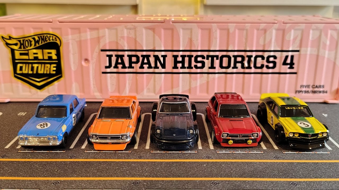 Hot Wheels Japan Historics 4 Box Set Showcase Unboxing