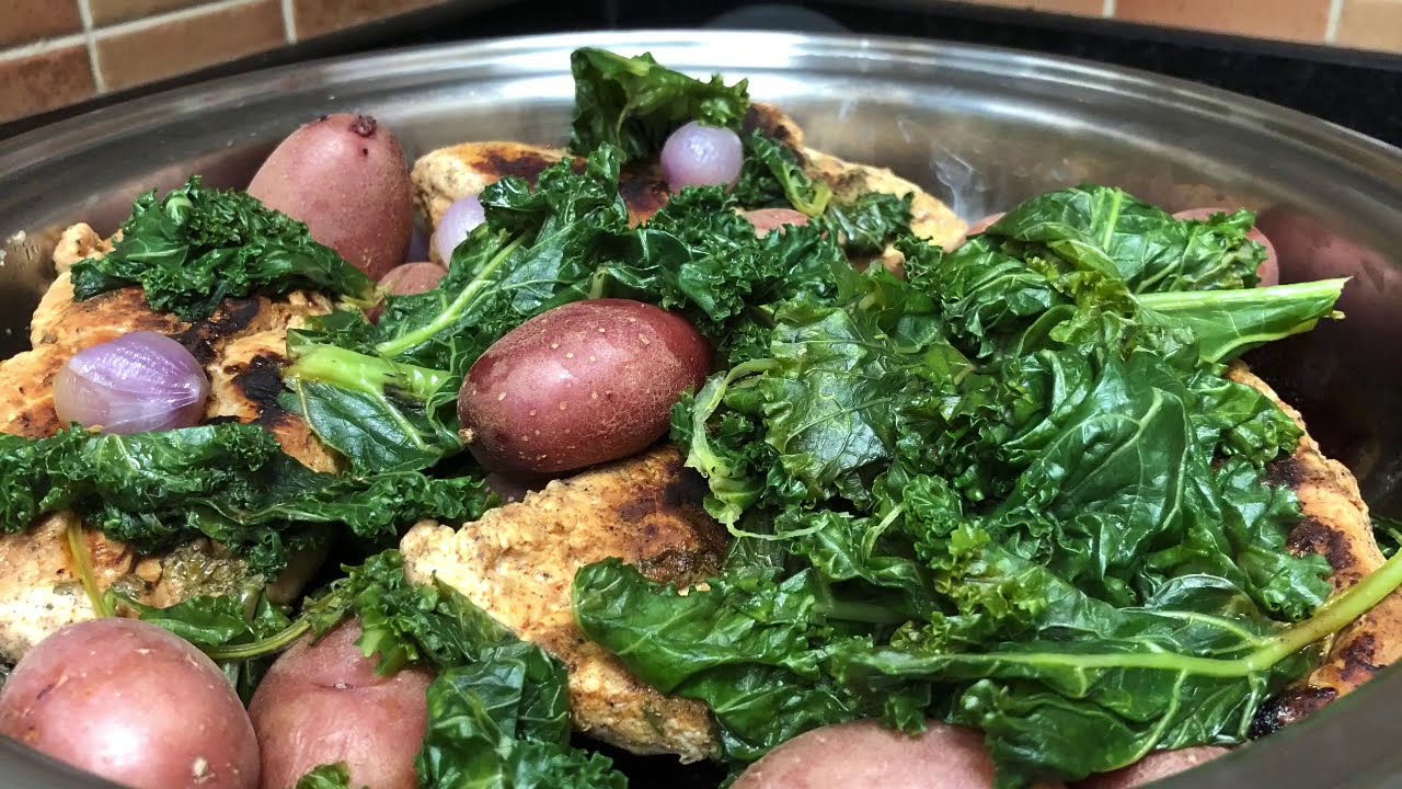 Salad Master Roasted Chicken & Baby Potatoes with Kale
