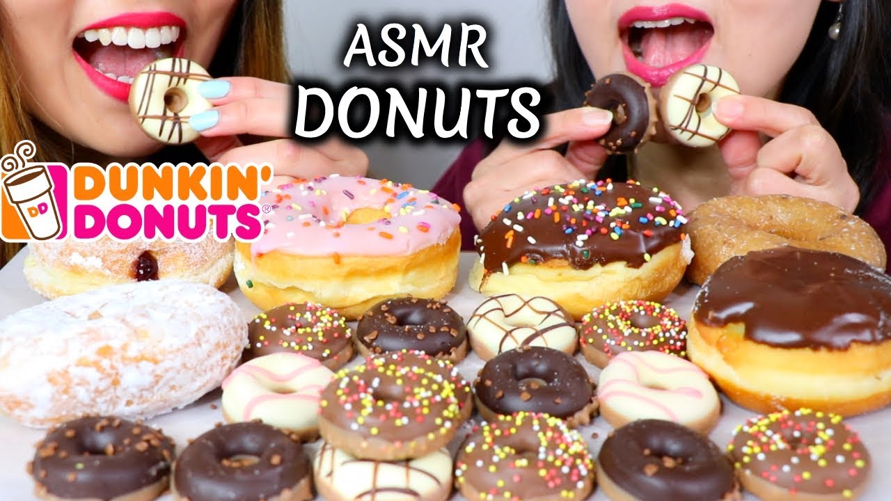 ASMR EATING DONUTS & CHOCOLATE DONUTS 던킨 도넛 리얼사운드 먹방ドーナツ donat डोनट | Kim&Liz ASMR