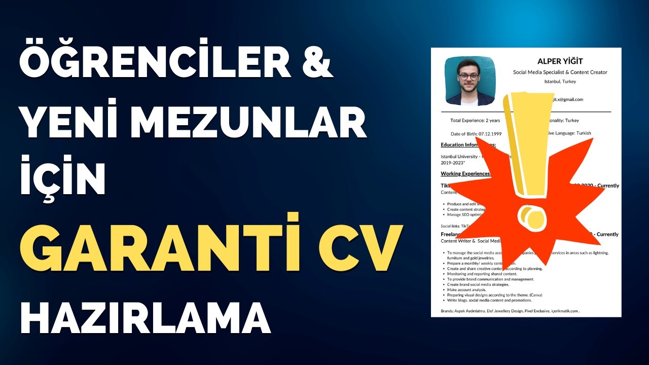 İyi Bir CV Nasıl Hazırlanır? | Tek Sayfa? Çok Sayfa? #yenimezun ve Öğrenciler İçin #özgeçmiş