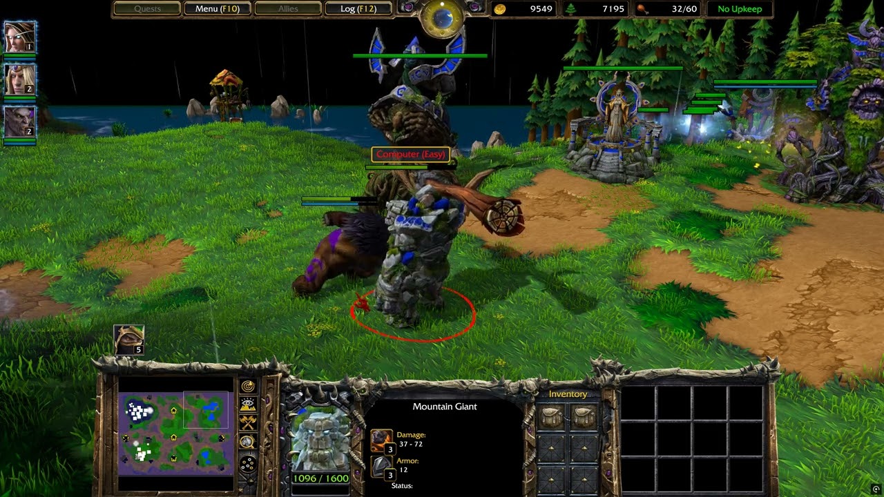 Warcraft III Reforged - Mountain Giant vs Druid Of The Claw Bear Form