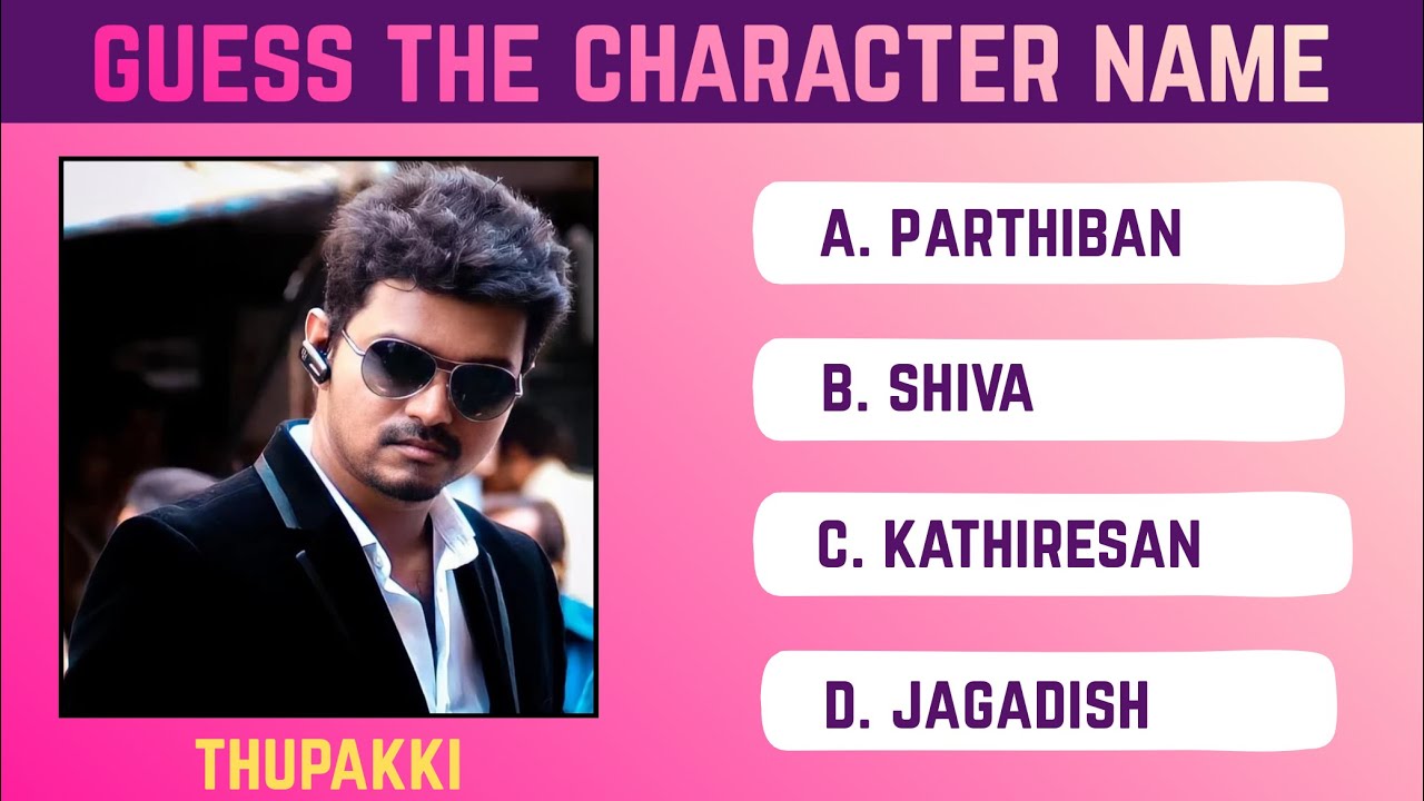 🎬 Guess the Character Name | Tamil Movie Quiz ❤️
