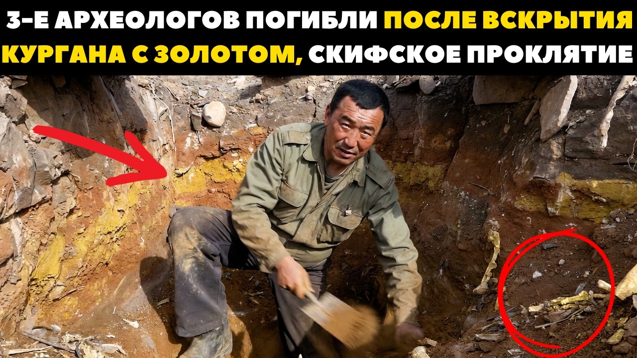 Вскрыли курган в Казахстане. Внутри скелет в золоте и Трёхстрочное проклятие.