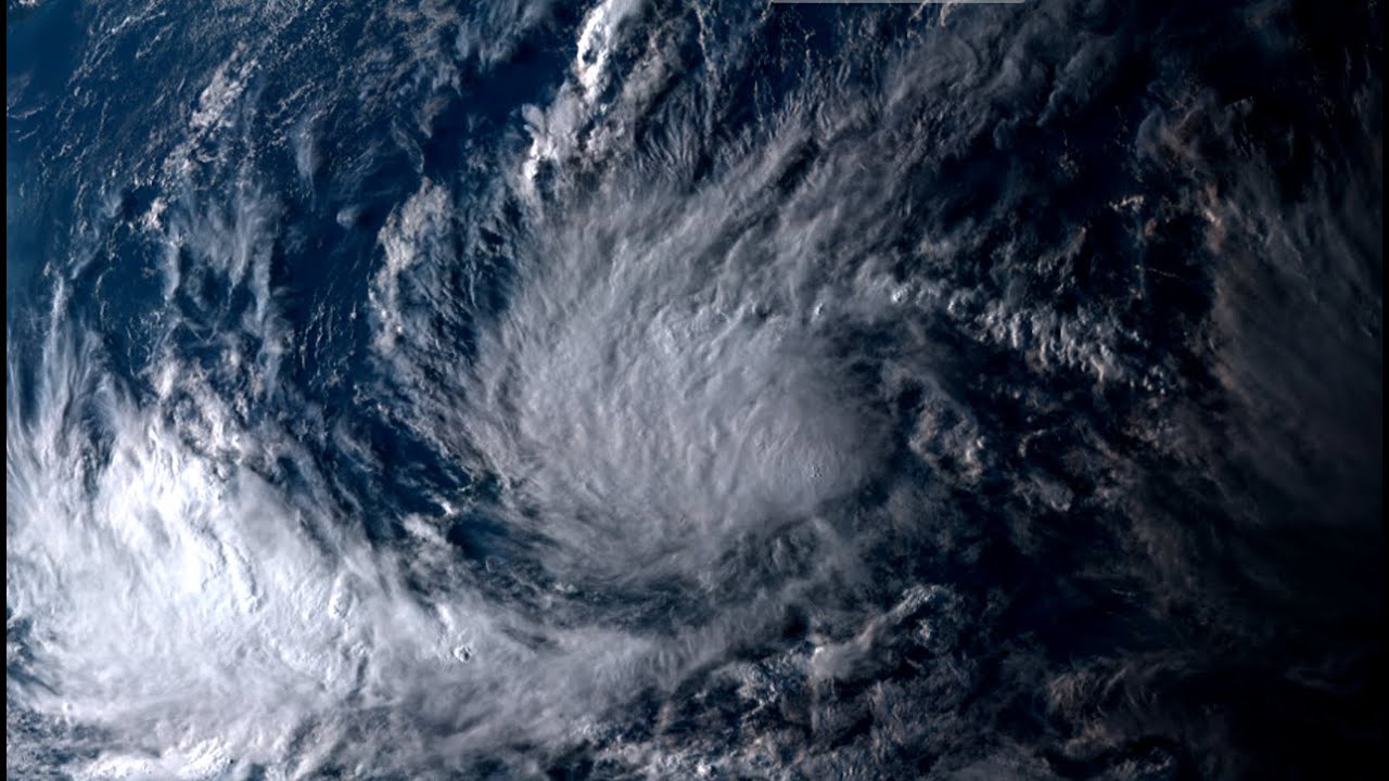 Agaton (Megi) moving over Leyte, Philippines - 7pm PHT April 10, 2022