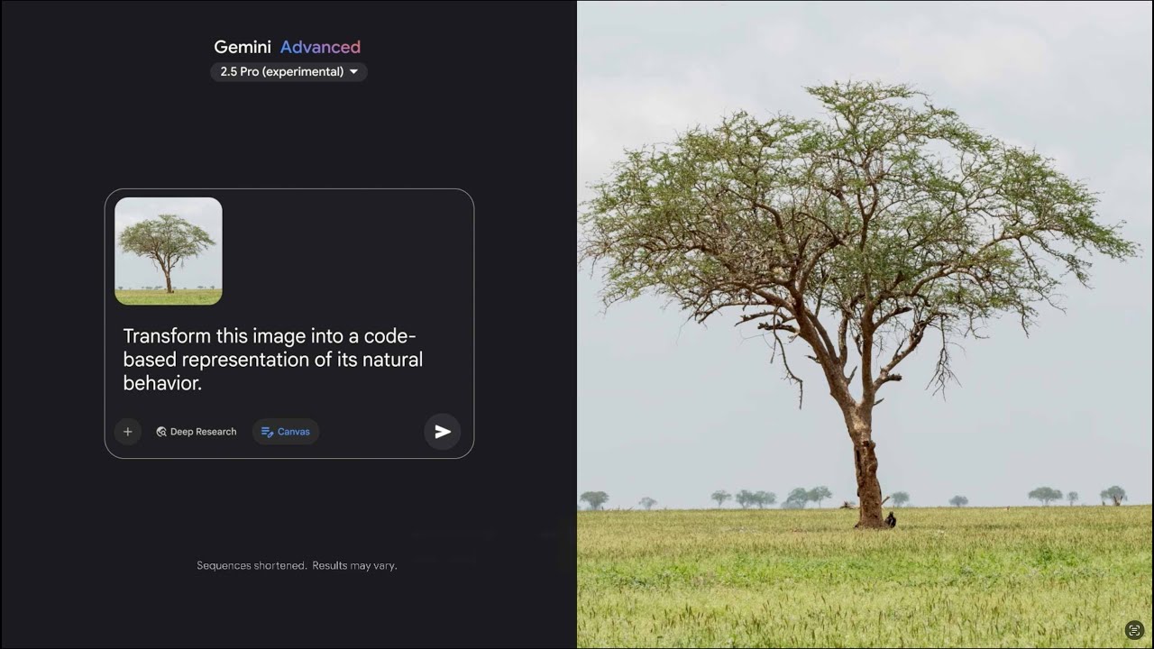 Gemini 2.5: Vibe coding nature to simulation