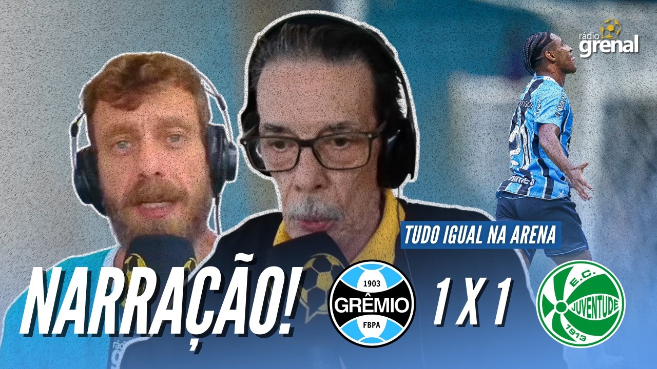 GOLS DE GRÊMIO 1 X 1 JUVENTUDE | NARRAÇÃO HAROLDO DE SOUZA | RÁDIO GRENAL
