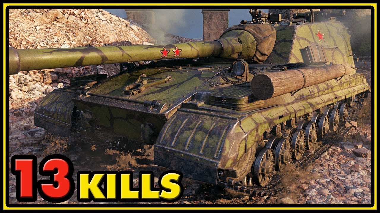 Object 268 Version 4 - 13 Kills - 1 vs 6 - World of Tanks Gameplay