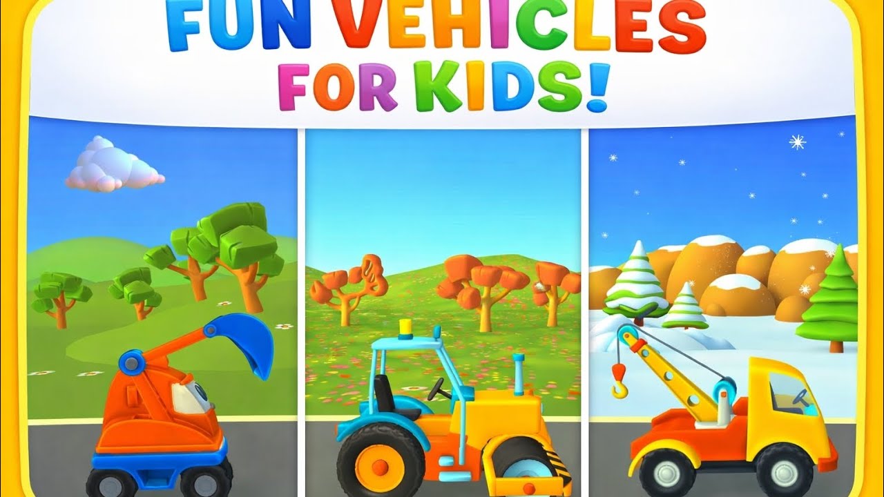 Small Kids Truck City 🚒 | Fun Learning Cartoon | 10 Minute Episode Kids Trucker World a Small City 