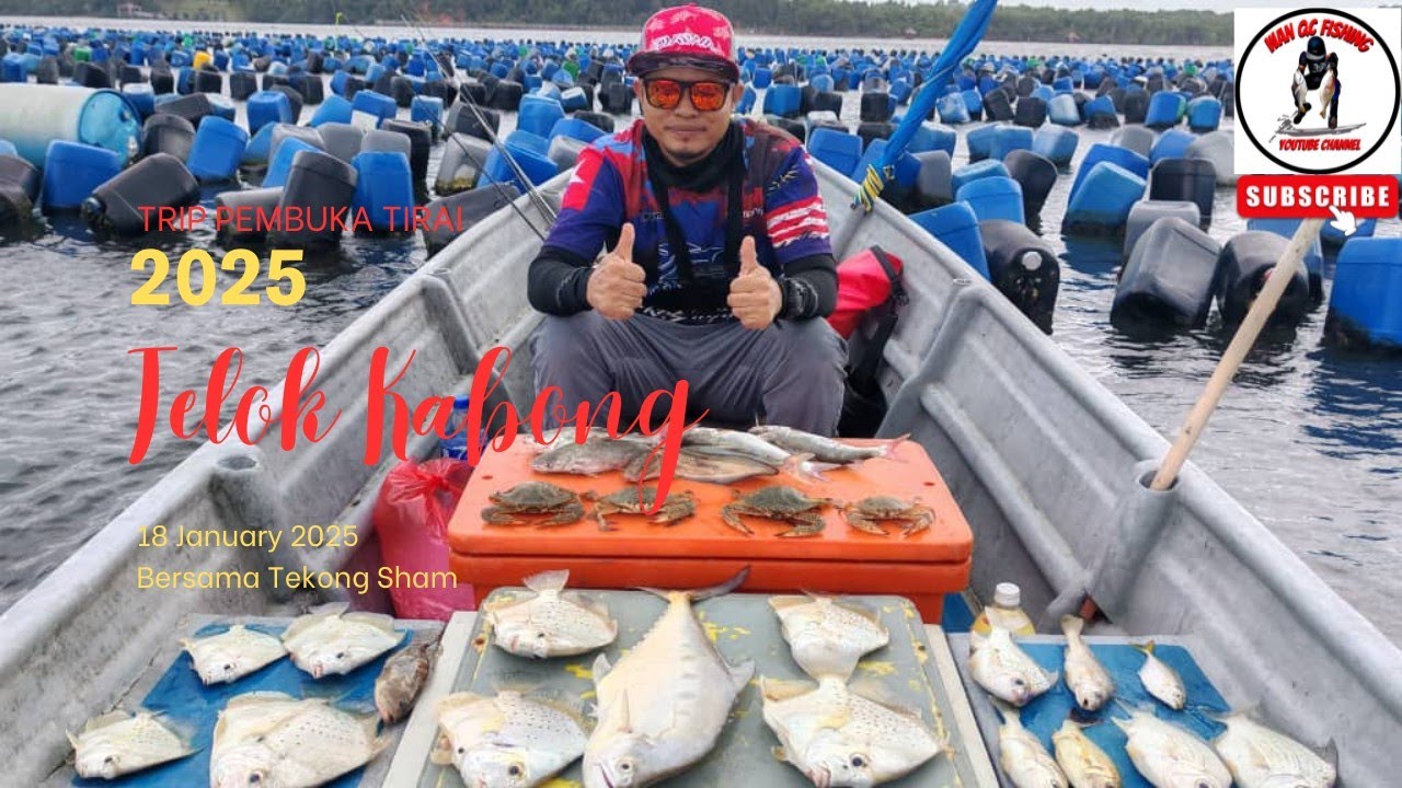Vlog 195 - Memancing Ikan Daun Baru Telok Kabong - Trip Awal 2025 - Tekong Syam