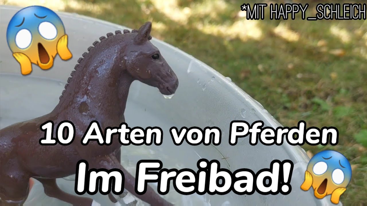Schleich/10 Arten von Schleich Pferden im Freibad🐚🌊🏊‍♀️/Kooperation mit Happy_Schleich☀️/Lilly Flizi