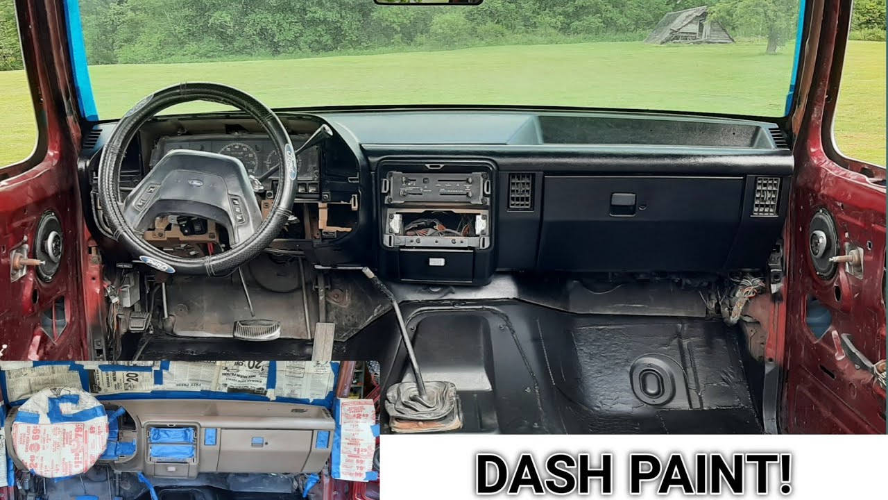 PAINTING DASH & FLOOR ON THE BRONCO!