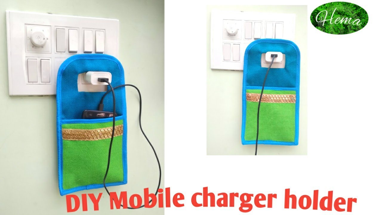 DIY #Jute #Mobile Charger Holder Stitching|| #Phone Charger Holder With Un Laminated Jute #lifehacks