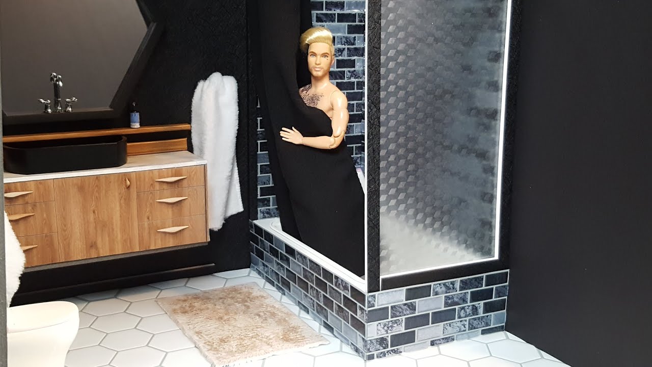 How to make a MODERN Doll Bathroom