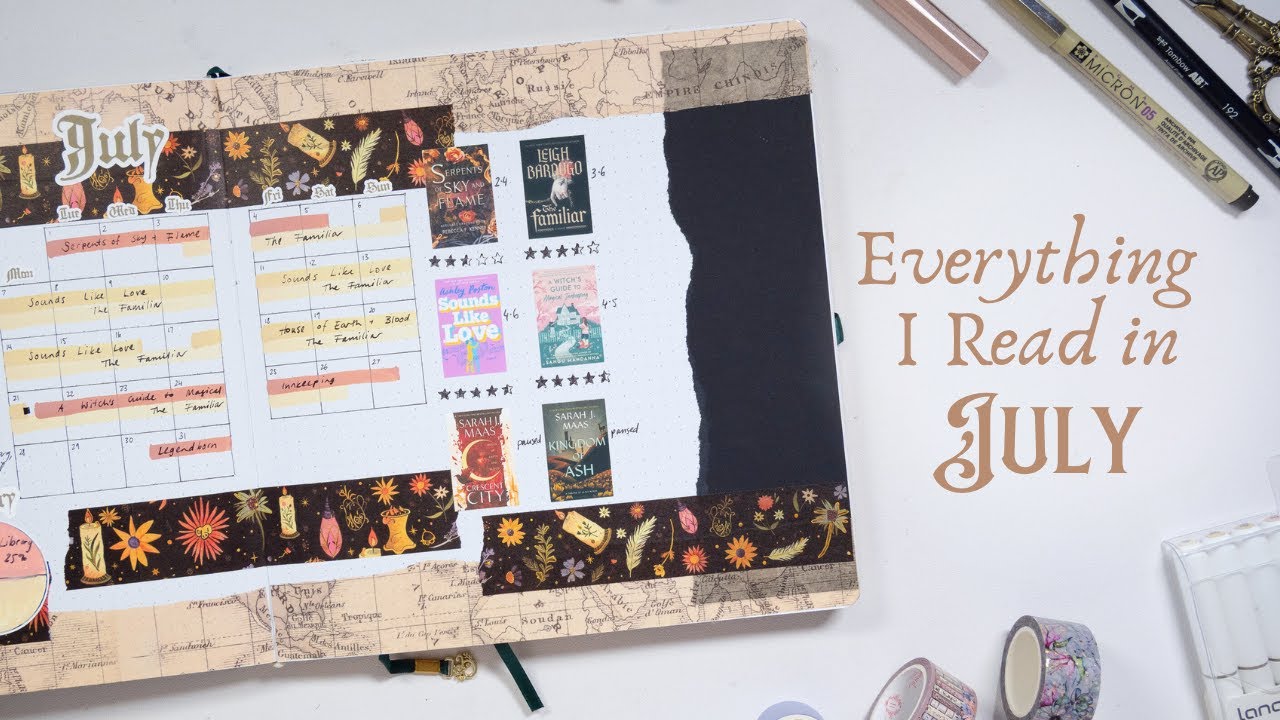 August Reading Journal Setup 📚 & What I Read in July